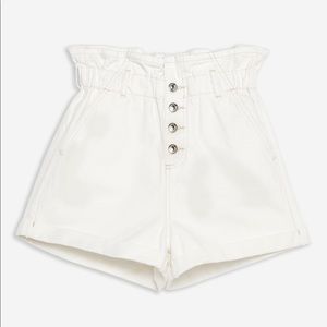 Topshop paperbag denim shorts size us 6